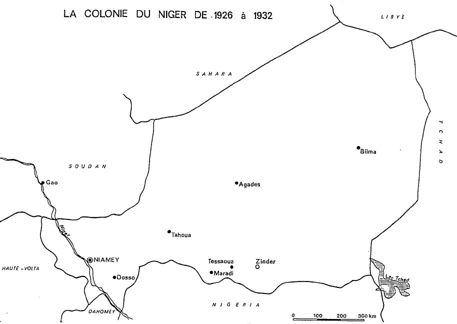 carte de la colonie francaise du Niger 